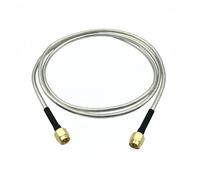 Câble SMA mâle à mâle argenté Semi-Rigide RG402, Extension coaxiale RF, Fil en Queue de Cochon, 10CM, 15CM, 20CM, 30CM, 50CM, 1M, 1 pièces(30CM)