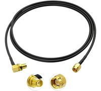 Cable SMA Rallonge Antenna 4G et DAB Voiture 1m Adaptateur da SMA Male à Femelle Angle Droit RG174 pour 4G WLAN FPV Homematic CCU2 CC1101 Dab Radio Baofeng SDR Clés USB WiFi WiMax Handfunk