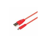 Cable Smiley Micro USB pour ALCATEL 1 LED Lumiere Android Chargeur USB Smartphone Connecteur (ROUGE)