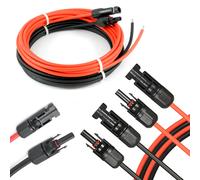Câble Solaire 4mm² 6mm² Rouge Noir 1m à 50m Cordon Relieur Pour Régulateur PV