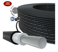 Câble solaire 5-200 m câble solaire H1Z2Z2-K 10 mm² noir photovoltaïque...