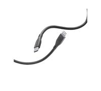Câble souple Cellularline - Câble USB-C vers Lightning certifié MFi 1,2 m (noir)