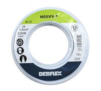 Câble souple HO5VV-F - 2 x 1,5 mm² - gris - 10 m DEBFLEX
