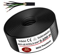 Câble Souterrain Haute Tension NYY-JZ 7x1,5 Mm²