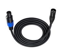 Câble Speakon vers XLR mâle vers XLR mâle avec rallonge torsadée à 3 broches, adaptateur de connexion microphone de 1,8 m