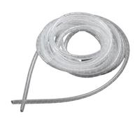 Cable Spiral Sleeve，Spiral Wrap 15 Meters ID 5mm OD 6mm Tidy Transparent Tube Wire Management Organizing Sleeves Tubing Cover (Color : Black)(White)