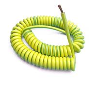 Câble spiral télescopique, Câble d'extension de cordon d'alimentation en spirale rétractable à ressort robuste, extensible de 1 à 5 mètres(17awg 1mm2,Stretch 1 Meter)