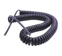 Câble spiralé à ressort à 2 conducteurs - 3-4-5-6-8-9-10-12 conducteurs, cordon d'alimentation télescopique noir(2 core,2.6 METERS_15 AWG 1.5MM)