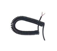 Câble spiralé à ressort à 2 noyaux de 1,5 mm², noyau en cuivre pur, gaine en TPU résistante à l'usure et à l'huile, fil rétractable, 1 pièce(Stretch 1.25m)
