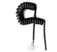 Câble Spiralé à Ressort, Câble d'extension d'alimentation rétractable élastique à 5 conducteurs, spirale télescopique en cuivre(Stretch 3.75 Meter)