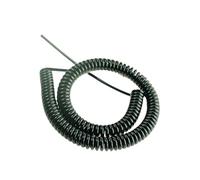 Câble spiralé à ressort en fil noir de 0,2 mm², multibrins à 2/3/4/5/6/7/9 broches, cordon d'alimentation pouvant rallonger les fils de tension.(2 Core,STRETCH 2.5 METER_24 0.2MM2)