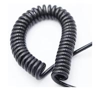 Câble spiralé à ressort noir à 4 conducteurs, câble télescopique 22/20/18/17/15/13 AWG, fil de 0,3 mm² à 2,5 mm², extensible de 1 à 5 mètres, câble rétractable extensible(Stretch 3Meters,4C 20AWG 0.5m