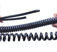 Câble Spiralé à Ressort, Rallonge spiralée, câble spiralé à ressort à 4 conducteurs for machine-outil(2.5 Meters,4core 24AWG 0.2mm2)