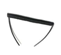 Câble spiralé, Bobine électrique rétractable en spirale, 5 pièces, 4 noyaux, carré noir, 0.5mm, broches, fil à ressort Flexible(Line length 2.5 meter)
