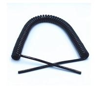 Câble spiralé, Câble spiralé télescopique à ressort 2 conducteurs, cordon d'alimentation noir extensible, 24 AWG-14 AWG,5 m, 7(2 Core 20awg,Line length 5m)