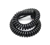Câble spiralé en fil télescopique, Câble spiralé télescopique à ressort de 2,5 m, fil noir à 2/3/4/6/8 conducteurs, peut étendre les fils de traction, broches de câble spiralé à ressort, cordon d'alim