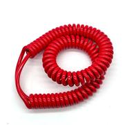 Câble spiralé extensible à ressort Fil électrique en spirale 2,5 mm2 13AWG 9 mètres cordon PU extensible plusieurs noyaux(1 Core)