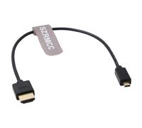 Câble Spiralé Micro Hdmi À Angle Droit Vers Hdmi Full Hdmi Haute Vitesse Pour Caméscopes Canon Sony Dslr Caméscopes Appareil Photo Atomos (Câble Droit De 30 Cm)[Z3159]