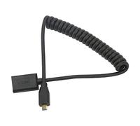 Câble spiralé Multimédia Micro HD, PVC OD4.0 1,2 M Vitesse de Transmission élevée Bonne flexibilité Résistance à l'abrasion Interface Multimédia Femelle (Tête Droite)