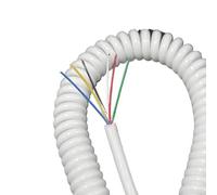 Câble spiralé renforcé à 2 conducteurs for camion/remorque, 17 AWG, 1,0 mm², 0,8 m, gaine hélicoïdale en PU for pulvérisation d'eau(Stretch 9 meter)