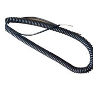 Câble spiralé renforcé à 2 conducteurs for camion/remorque, 17 AWG, 1,0 mm², 0,8 m, gaine hélicoïdale en PU for pulvérisation d'eau(Small circle diamete)