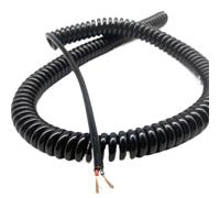 Câble spiralé rétractable télescopique, câble d'alimentation à 2 conducteurs 18 AWG, multiconducteur ressort for camion(2 cores 0.75mm2 Stretch 8 Meter)
