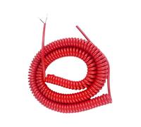 Câble spiralé Rouge à Ressort, Fil télescopique 2 conducteurs 0,5² Extensible 1/2/3/4/5/6/7/8/9/10/15 mètres, Fil Extensible, câble rétractable.(Stretch 13Meter)