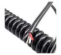 Câble spiralé télescopique à 4 conducteurs, 1,5 mm2, câble spiralé à ressort, gainé en spirale, extensible, 2 mètres, 10 mètres, fil à âme en cuivre, fil de traction carré de 2,5 mm, rétractable(4core