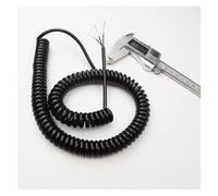 Câble spiralé télescopique câble à ressort noir 3 conducteurs 22AWG câble spiralé à ressort extensible de 1 mètre à 15 mètres fil télescopique rétractable(Stretch 8 meter)
