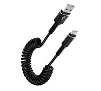 Câble spiralé USB A vers USB C pour voiture, câble de charge de téléphone Samsung de type C, câble de charge rapide rétractable Android pour Samsung Galaxy S24 Ultra S23 FE S22 S21 S20 A15 A55 A35 A25