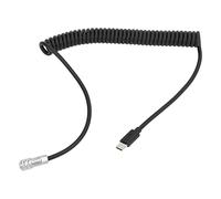 Câble spiralé USB C, câble d'alimentation enroulé de Type C pour BMPCC4K BMPCC6K, Charge Rapide PD9V/12V avec Voyant Lumineux, matériau en Silicone Durable, Alimentation