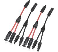 Câble splitter Y solaire MC4 2 paires : 30A 1000V DC, IP67 étanche, PPO+PA - connexion parallèle extérieur PEER 1