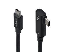Câble StarTech.com Thunderbolt 5 80cm certifié Intel 80Gbps Boost 120Gbps PD 240W DisplayPort 2.1 8K 60Hz connecteur coudé