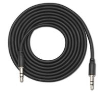 Cable Stereo Jack 3.5mm Male/Male Prise AUX Universel Extension Câble 1.5m Noir