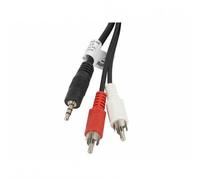 Câble stéréo lanberg jack 3,5mm/2x rca mâle 5m
