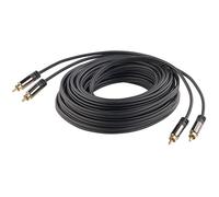 Câble stéréo Premium Cinch - Auvisio - 10 m - Double blindage - Connecteurs dorés - Haute pureté