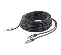 Câble stéréo Premium Cinch / Jack 3,5 mm mâle - 10 m