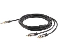 Câble stéréo Premium Cinch / Jack 3,5 mm mâle - 2 m - Auvisio