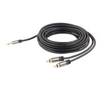 Auvisio Câble stéréo Premium Cinch / Jack 3,5 mm mâle - 5 m