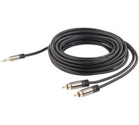Câble stéréo Premium Cinch / Jack 3,5 mm mâle - 5 m - Auvisio