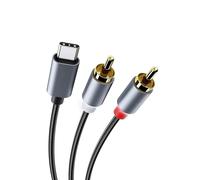Câble stéréo USB Type C mâle vers 2RCA mâle, connecteurs-2m