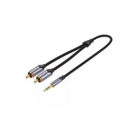 Câble Stéréo Vention Jack 3.5 Mâle vers 2x RCA Mâle - 1m - Gris