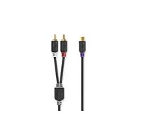 Câble Subwoofer 2x RCA Mâles - RCA Femelle 0,2 m Anthracite