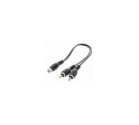Câble subwoofer 2x rca mâles - rca femelle 0,2 m noir