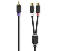 Câble Subwoofer RCA Mâle - 2x RCA Femelles 0,2 m Anthracite G