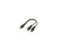 Câble subwoofer rca mâle - 2x rca femelles 0,2 m noir