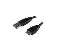 StarTech.com Câble SuperSpeed USB 3.0 slim A vers Micro B de 0,5 m - Mâle / Mâle - Noir
