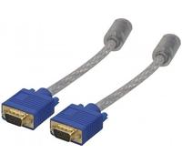 Cable svga - Connectique or - transparent - HD15 mm - 2M