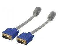 TecLine Câble VGA HD-15 mâle/mâle 2 m – moulé, vis moletées