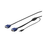 StarTech Câble KVM USB VGA RKCONSUV15 4,6 m mini‑VGA vers HD‑15 pour consoles